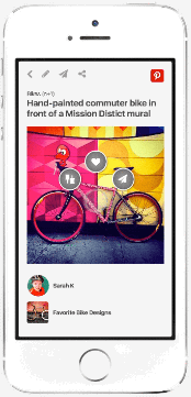 Pinterest Context Menu (iOS)